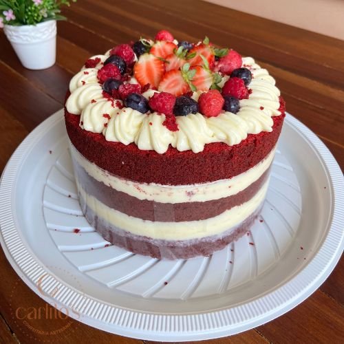 Bolo artesanal Red Velvet